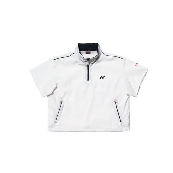 Yonex-20262白色短袖立領抽繩排汗衣(女)