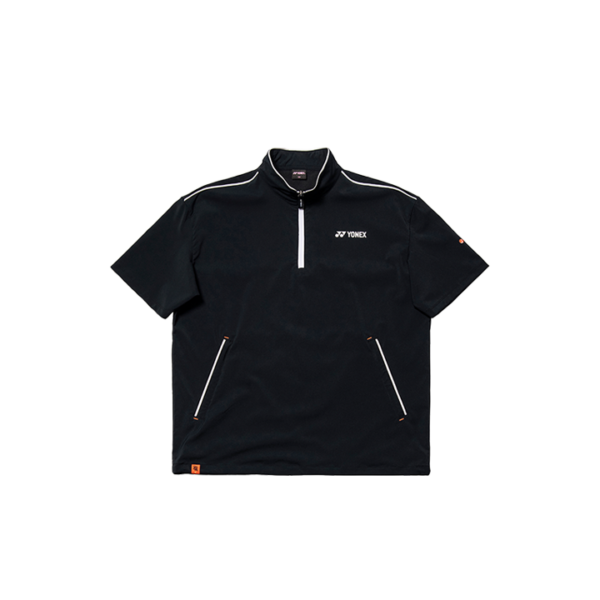 Yonex-20262黑色短袖立領抽繩排汗衣