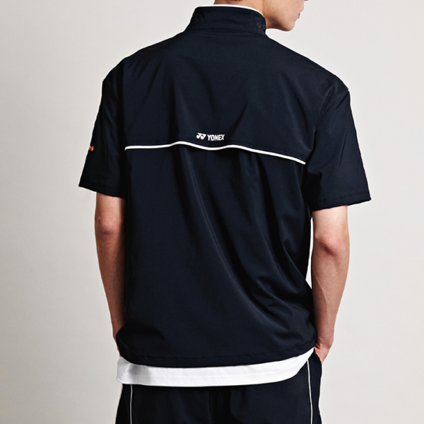 Yonex-20262黑色短袖立領抽繩排汗衣