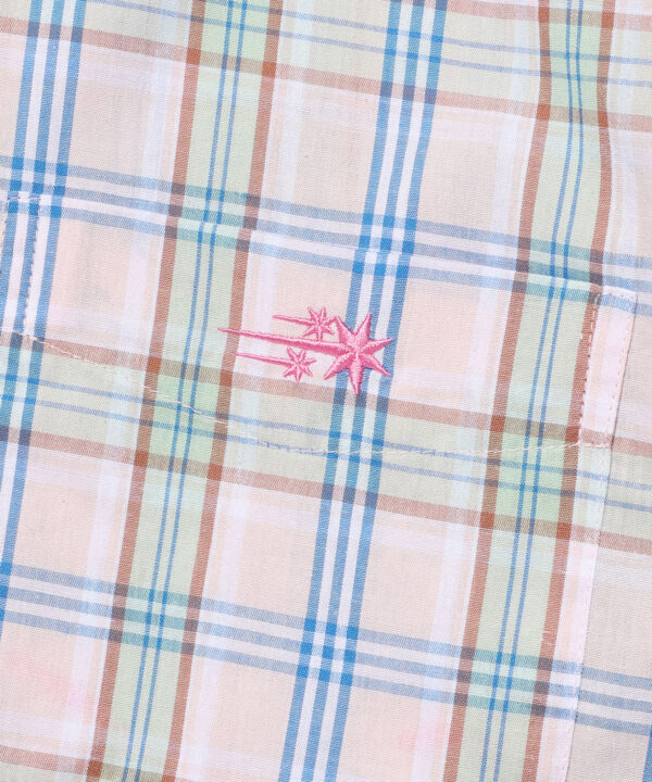 Niceghostclub-Angel check big big half shirt
